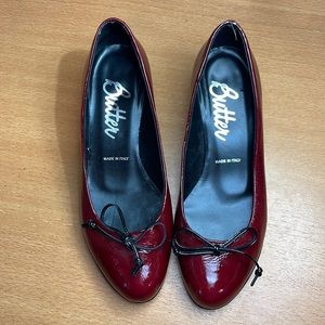 Red Italian pumps